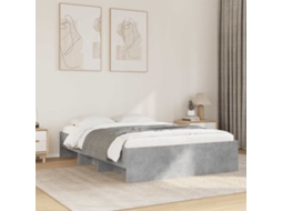Vidaxl Estrutura De Cama 120x200 Cm Derivados De Madeira Cinza Cimento