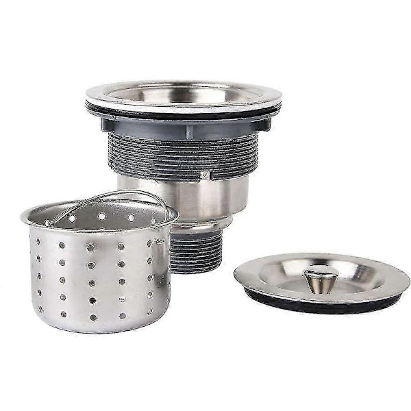 Cesto Removível De Silicone Em Aço Inoxidável Para Ralo De Cozinha Europeu De 3-1/2 Polegadas