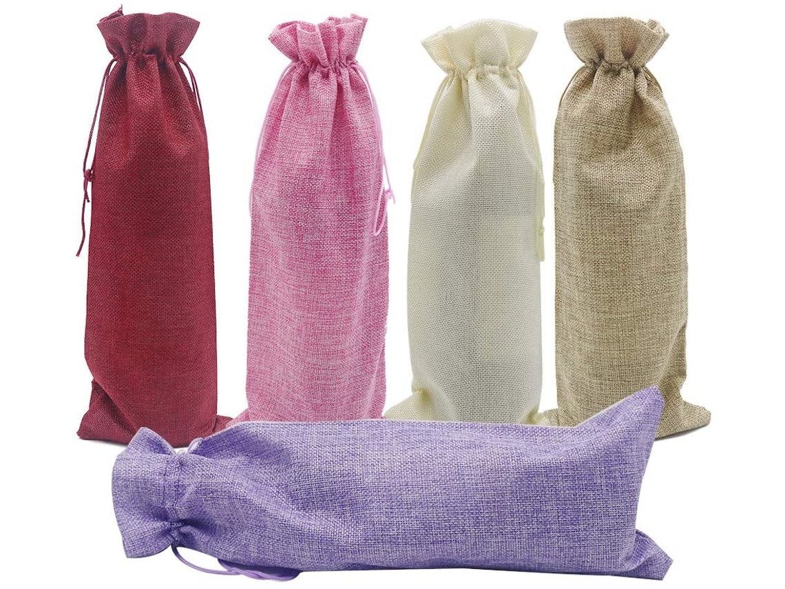 Sacos de Juta Conjunto de 10 Sacos de Juta para Garrafas de Vinho NEVEANCE