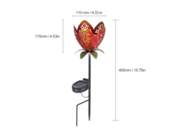 Rebe-lâmpada Solar Led De Flor Resistente À Água Para Jardim, Grama E Caminhos, Luz De Paisagem Exterior (1 Unidade)