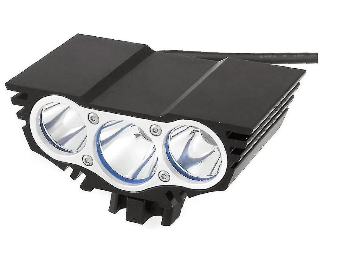 Farol De Bicicleta 3 Leds Luz Dianteira Bicicleta Ciclismo Cabeça Neblina Lâmpada De Segurança Noturna Yizhood (preta)