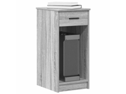 Vidaxl Suporte Torre De Computador Com Gaveta 35x45x77 Cm Cinza Sonoma