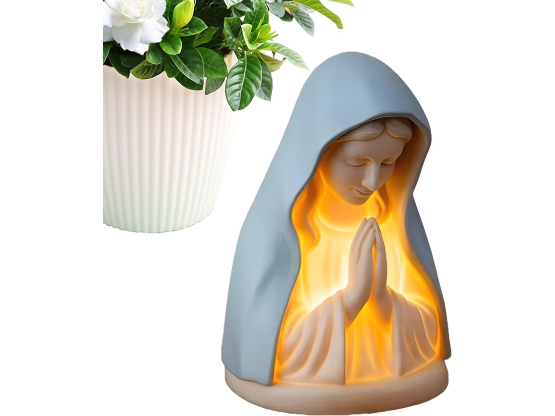 Luminária Noturna Religiosa Genérica Estátua Da Virgem Maria Proteção