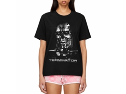Rockinstone Terminator Chrome Black Adult T-shirt Size:xl