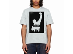 Rockinstone Rocky Movie Blocked Out Heather Gray Adult T-shirt Size:xxl
