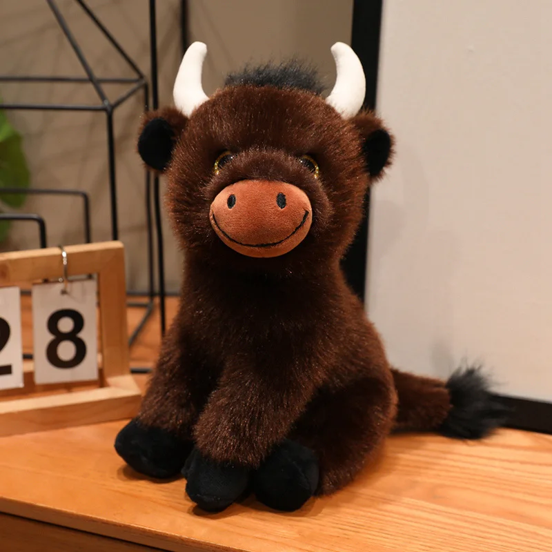 Brinquedo de Pelúcia Fofo de Anime Simulação de Desenho Animado Travesso Highland MDUG (marrom, 27cm)