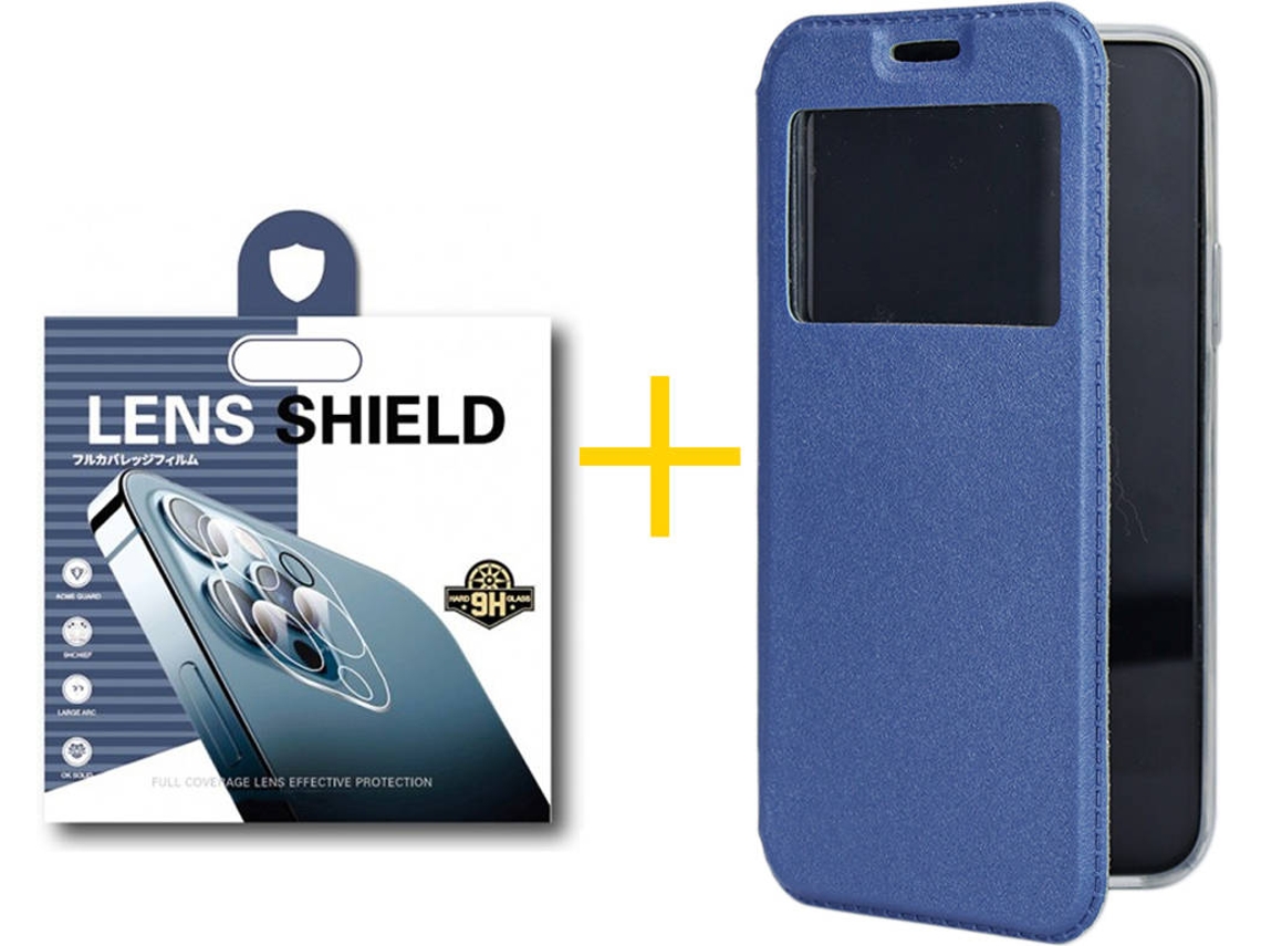 Capa + 1 Película de Câmara para iPhone 11 SKYHE Azul