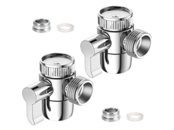 Válvula Desviadora De 3 Vias Para Chuveiro, Torneira E Vaso Sanitário, Com Adaptador M22 X M24, Cromada, Para Pia De Banheiro Ou Cozinha