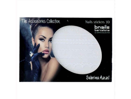 Autocolantes para Unhas Bnails Deco Sabrina Azzi 2 White Lace 111 Branco