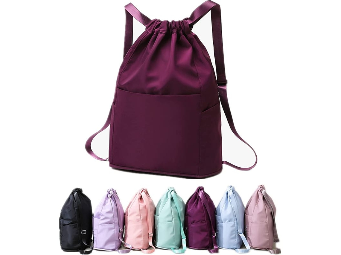 Bolsa De Viagem Fitness Multifuncional - Mochila Esportiva Bordada Com Cordão De Tração Para Academia