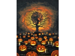 Pintura De Diamantes Com Design De Broca Completa Tema Halloween