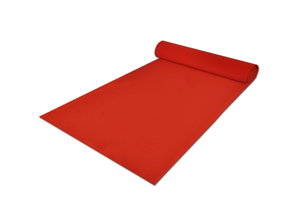 Conjunto 1 Carpete De Evento Vidaxl Vermelho Poliéster (1 X 20 M)