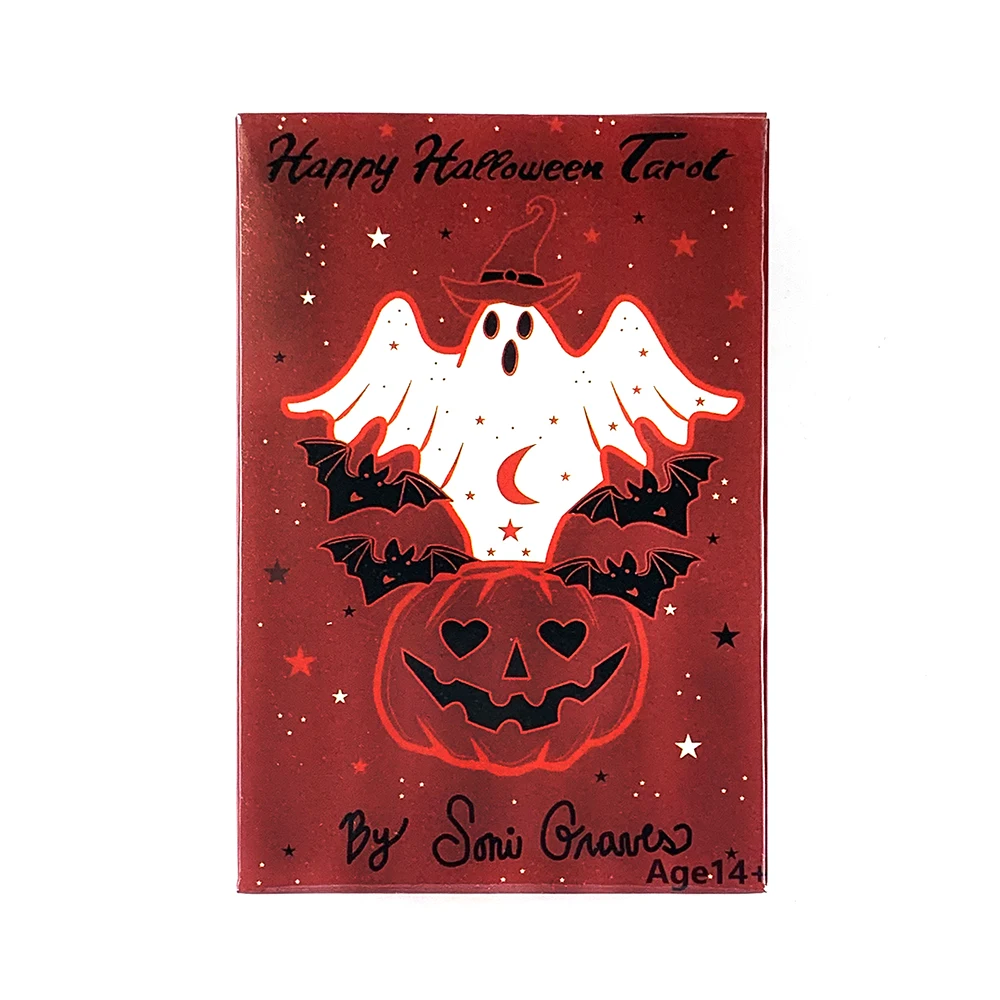 Cartas de Tarô Feliz Halloween, 78 Cartas de Tarô, Jogo de Tarô Preditivo MDUG