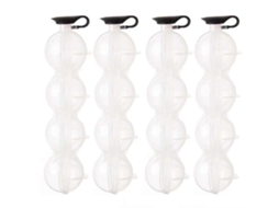 Molde Esférico De Gelo 4 Cavidades, Silicone, Para Whisky