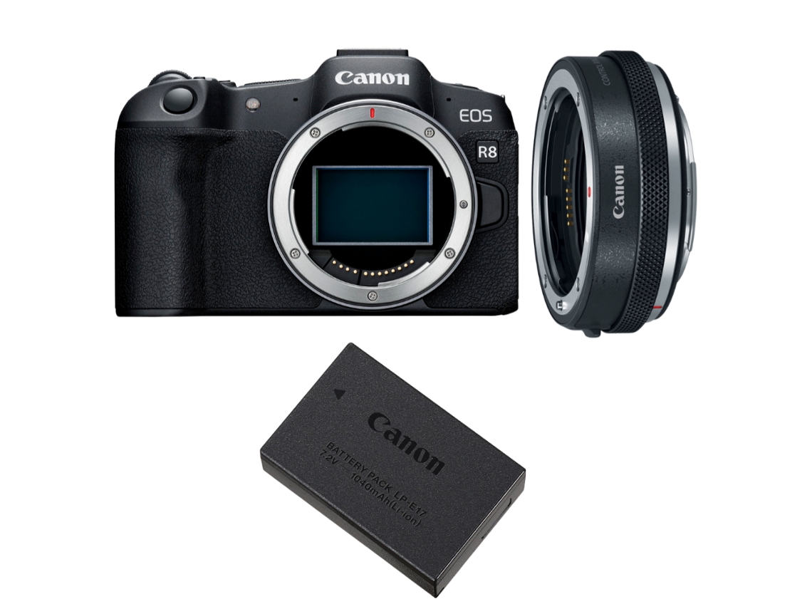 Eos R8 Corpo + Ef eos R Premium + 1 Canon Lp e17 + Ebook “20 Dicas para Fotos Que Impressionam” CANON