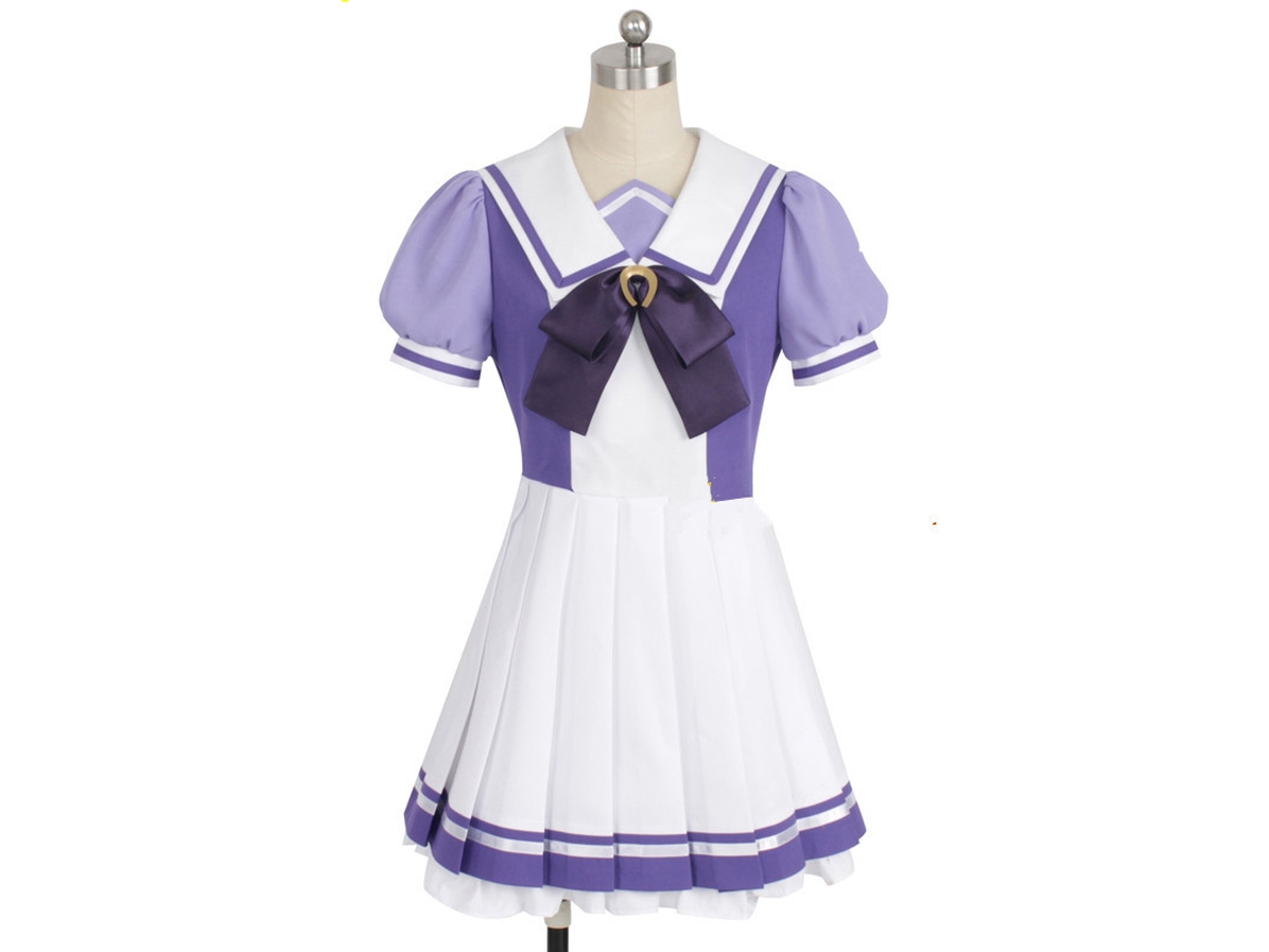 Jockey Girl Cos Fantasia Cosplay Mejiro Mcqueen Uniforme Manga Curta S