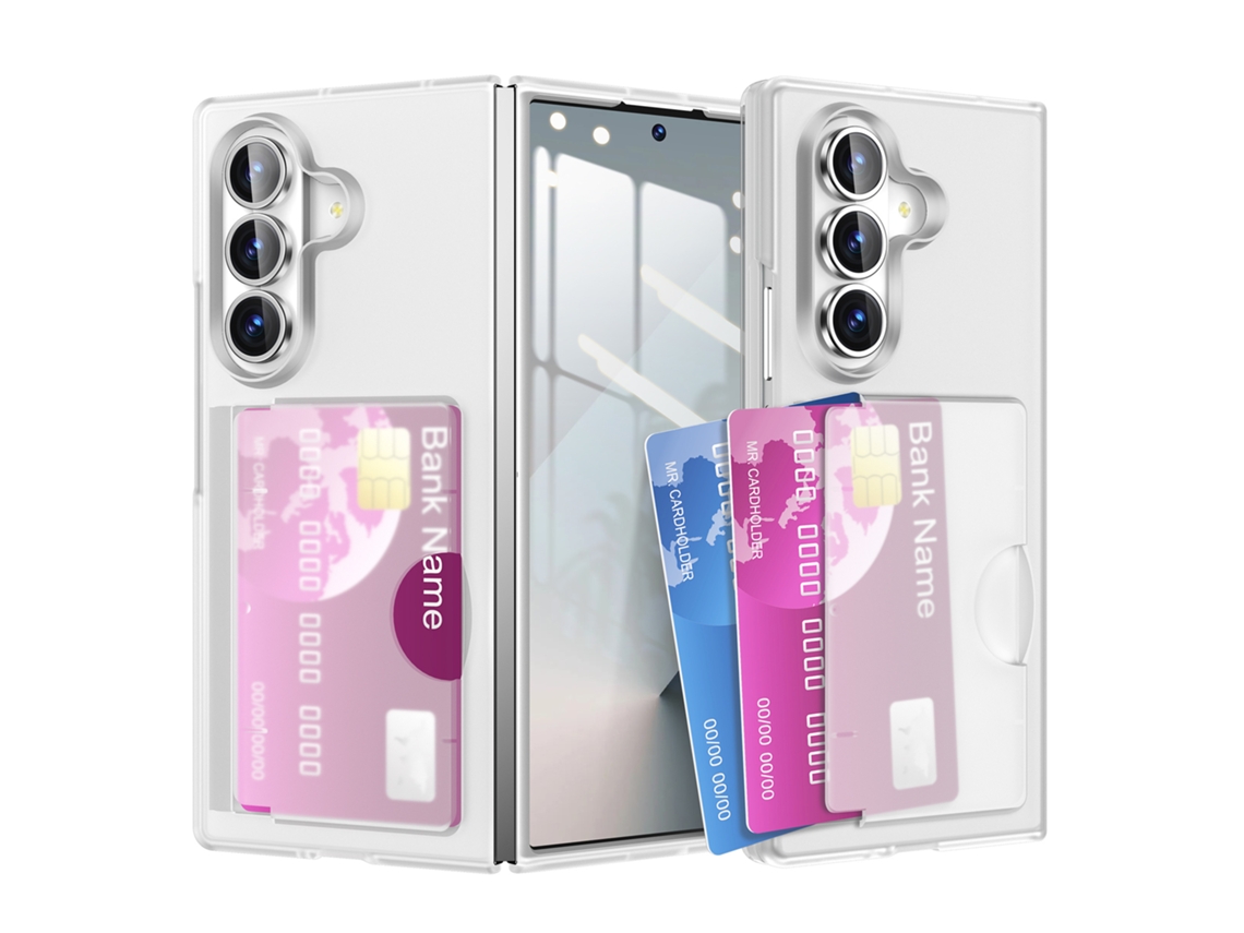 Capa Para Samsung Galaxy Z Fold8 Ultra, Capa Protetora À Prova De Choque Com Compartimento Para Cartão Gertiz (branco Fosco)
