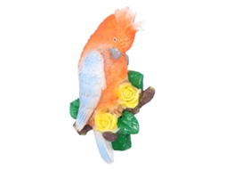 Ornamentos de Cacatua em Resina Esculturas Decorativas para Jardim Paisagismo e Casa