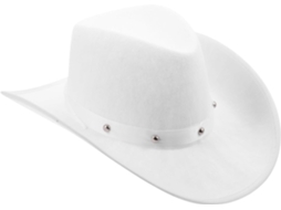 Chapéu De Cowboy Branco Leve Em Tecido Não Tecido, Portátil, Com Design Em Padrão De Corda, Estilo Western.