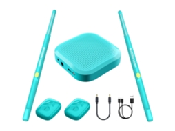 Air Drums, Bateria Eletrônica Virtual Portátil, Com Baquetas, Pedal, Adaptador De Áudio, Cabo Aux E 8 Sons. Aquaforge