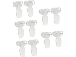 Conjunto De 5 Pares Protetores Calcanhar Transparentes Em Pu Para Prevenir Lesões, Resistentes À Fricção E Confortáveis