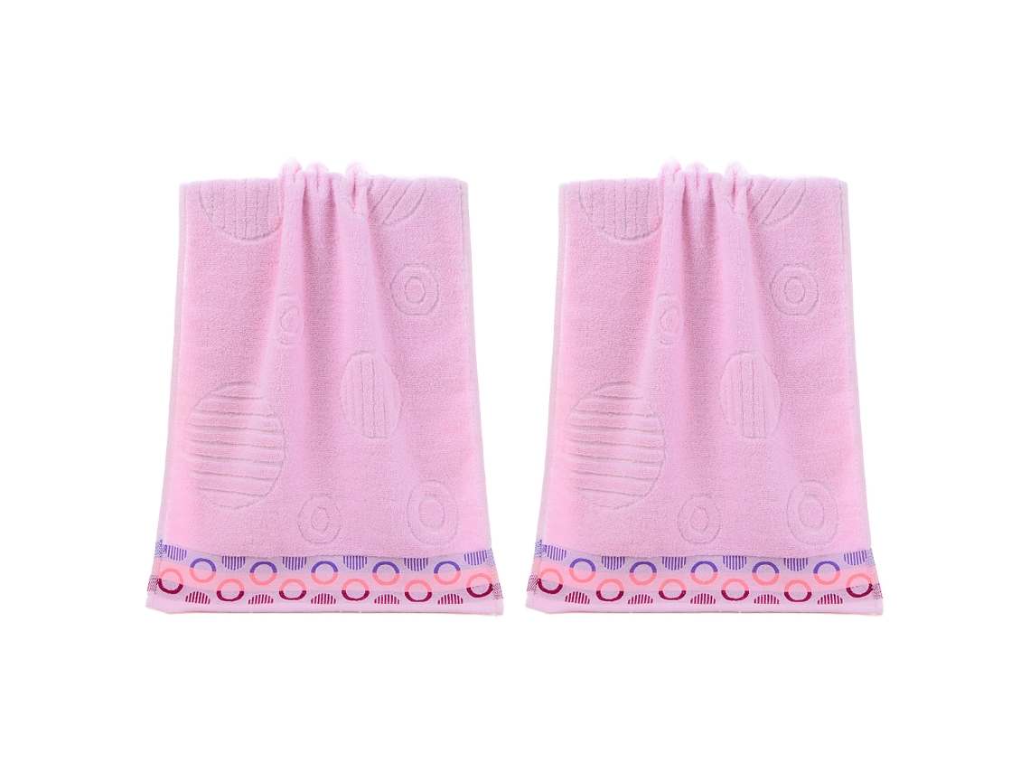 Toalha de Mãos NEVEANCE Banheiro Super Altamente Algodão Rosa (34x75cm)