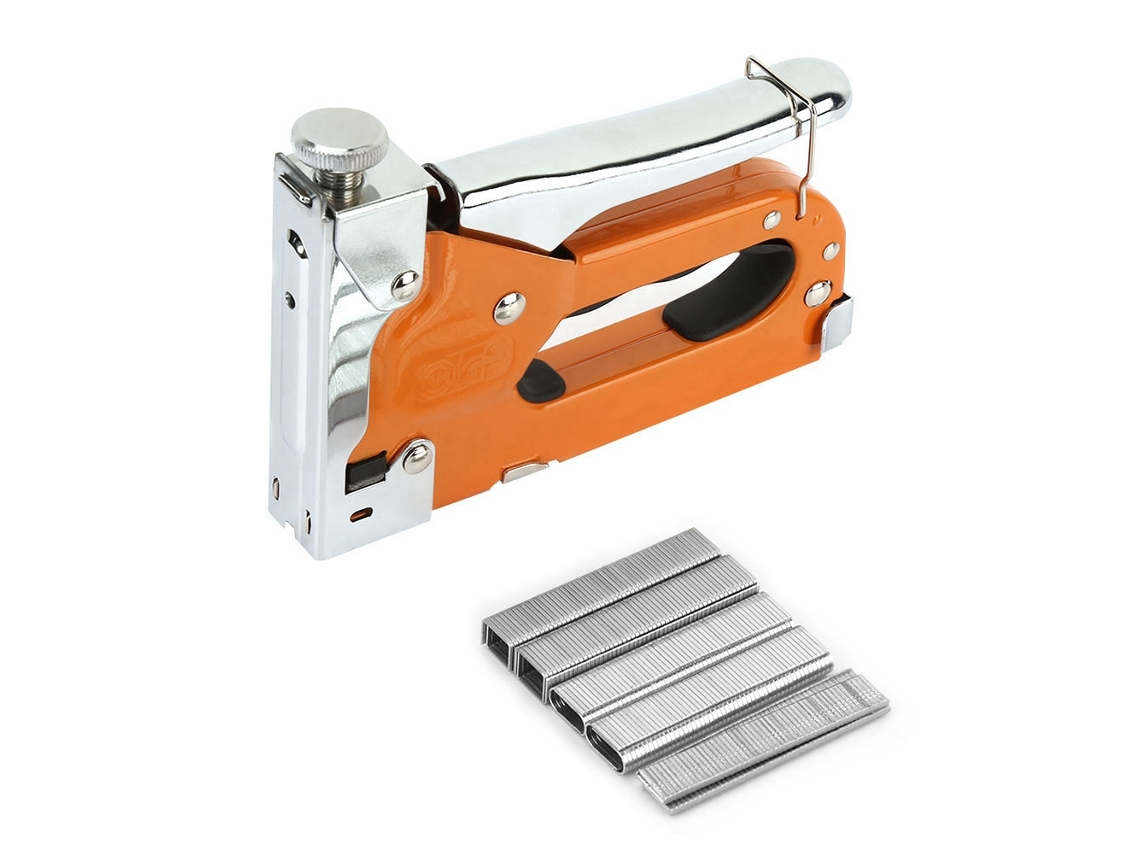 Pistola de Prego em U para Carpintaria, com 600 Pregos, Couro, Hand Staple Gun S/MARCA