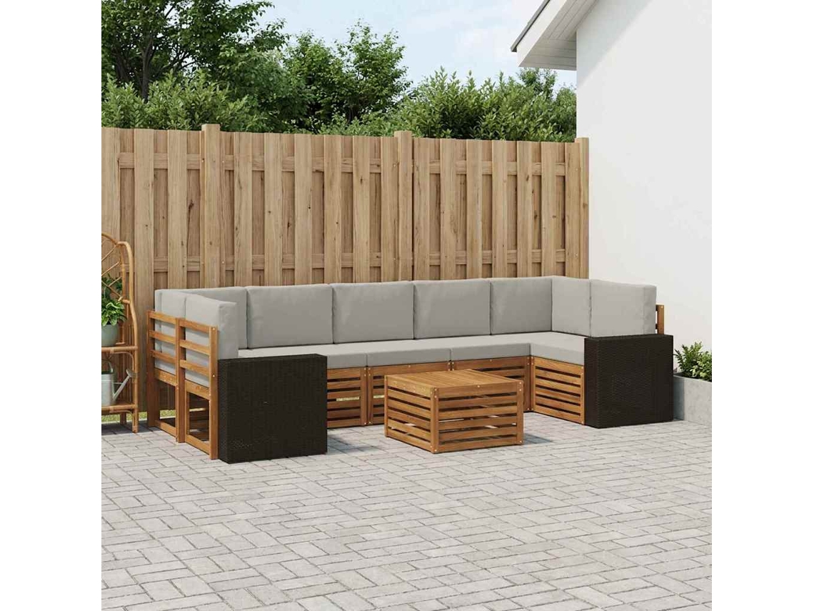 Vidaxl Conjunto De Sofás Para Exterior 8 Unid.