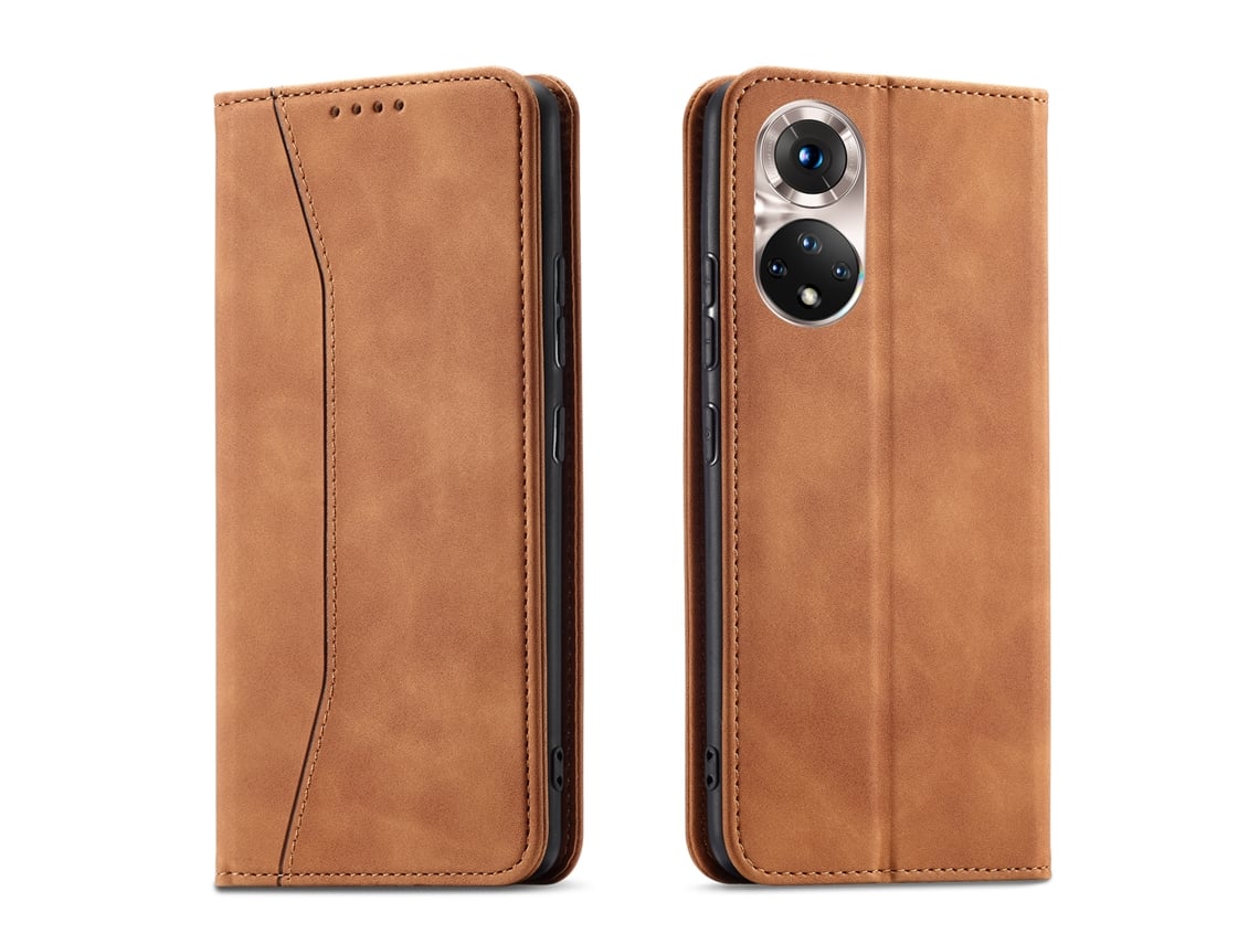 Capa De Couro Para Celular Honor, Compatível Com A Nova Capa Flip Da Huawei.brown - Honra 70
