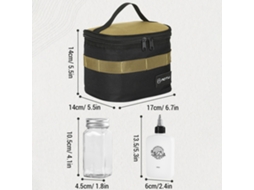 Conjunto de Frascos de Tempero para Camping com Saco