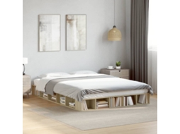 Vidaxl Estrutura De Cama 160x200 Cm Derivados Madeira Carvalho Sonoma