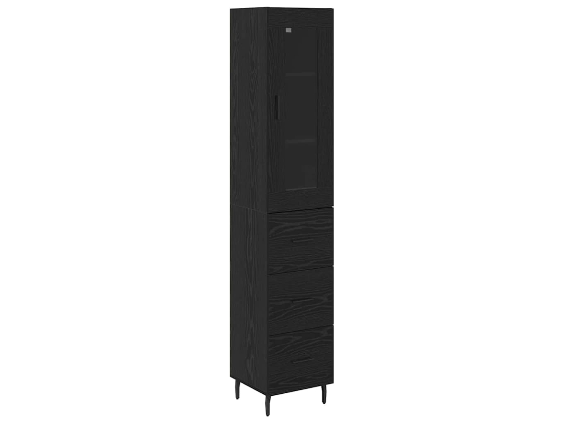 Conjunto 1 Buffet Vidaxl Preto Derivados De Madeira (34,5 X 34 X 180 Cm)