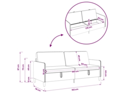 Conjunto de Sofá com Armazenamento 2 Pcs Cinzento acastanhado SYFAX