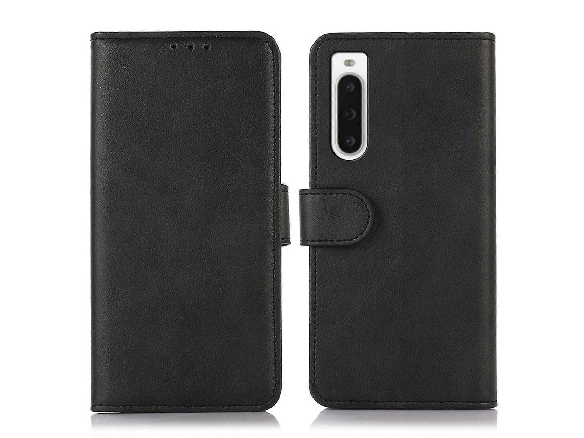 Capa De Couro Com Textura De Vaca Para Sony Xperia 10 V
