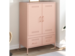 Vidaxl Móvel Alto 68x39x101,5 Cm Aço Rosa