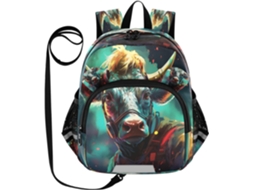 Mochila Infantil Divertida Com Orelhas E Estampa De Vaca Espacial, Adorável Mini Bolsa De Ombro.