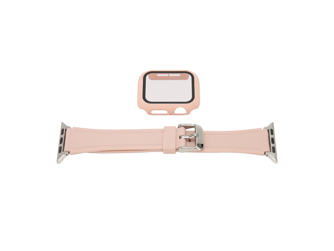 Pulseira Tpu e Capa Pc Protetora Ajustável 40mm para Iwatch Rosa