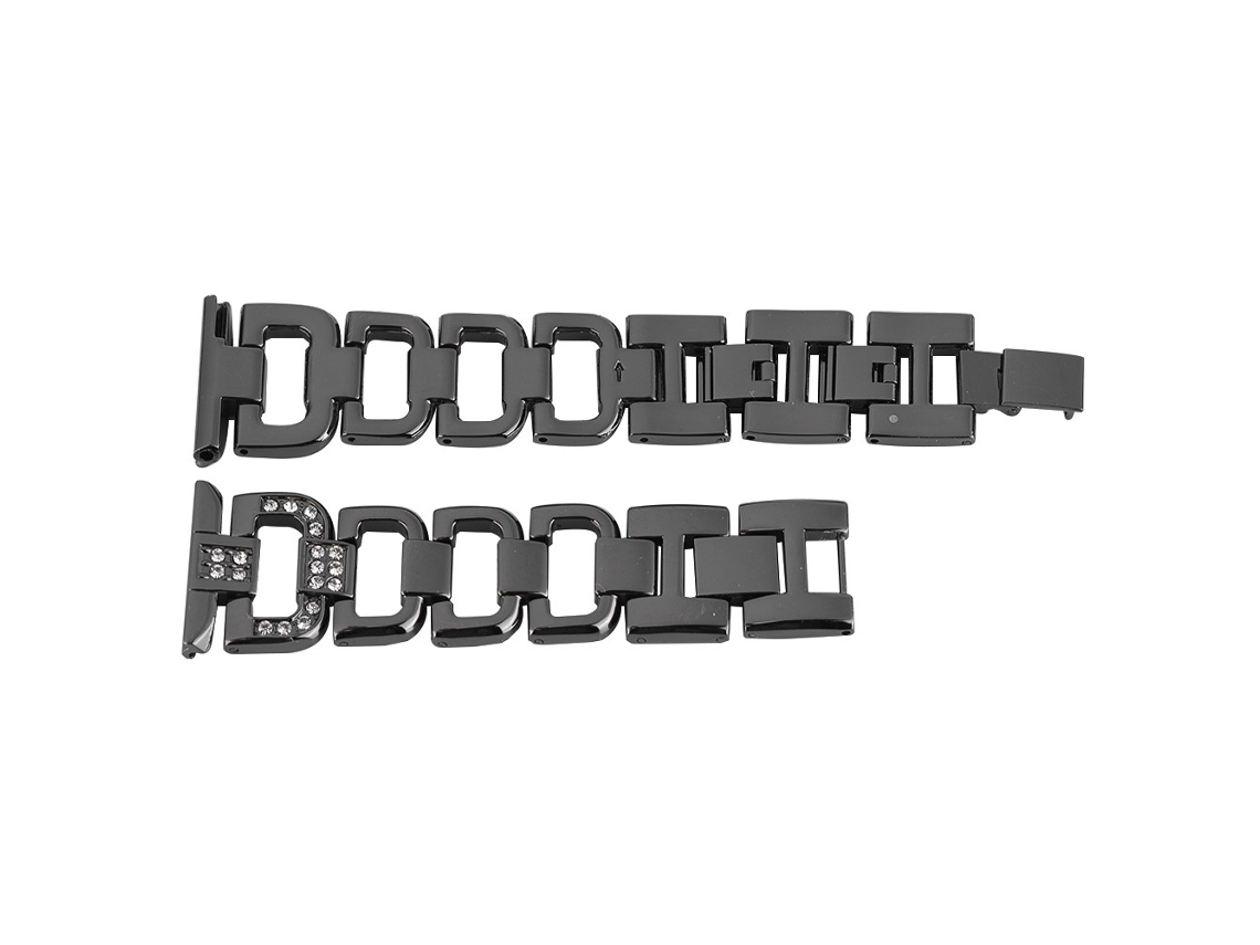 Cinto de Substituição para Fitbit Versa EOOCOO aço inox com diamantes