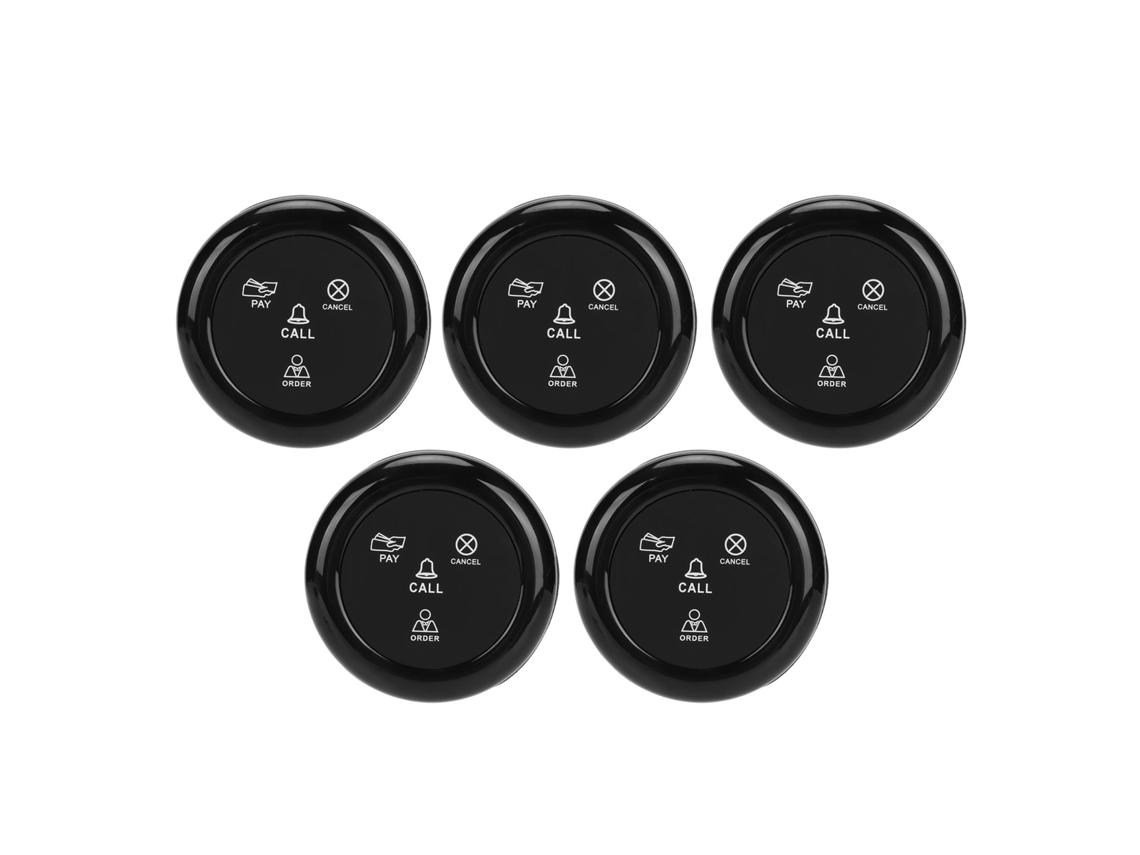 Aetheria 5pcs Botão de Chamada Sem Fio Sos para Cuidador Sistema Inteligente de Chamada 433mhz