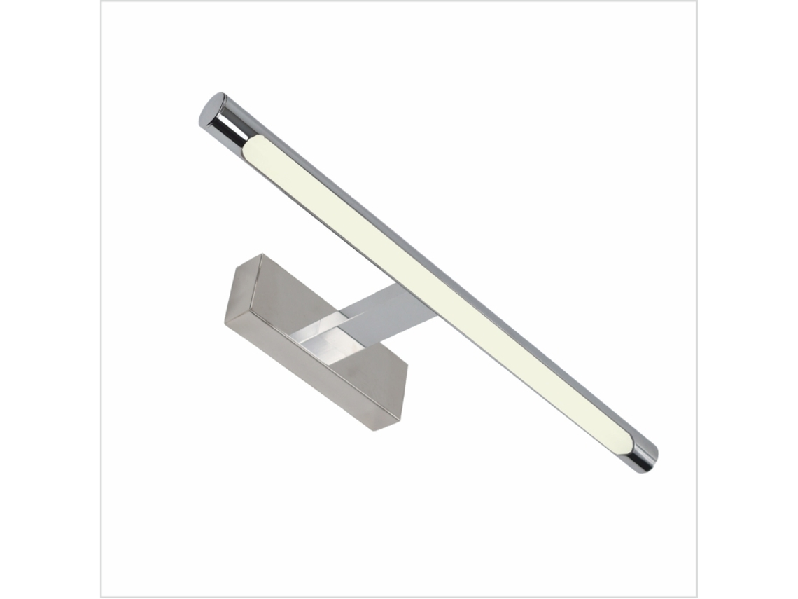 Aplique Led para Iluminar Quadros Espelhos Murais Estilo Tradicional 9W Luz Quente 3000K Acabamento Gloss Chrome Articulado. 42Cm PAPUQ