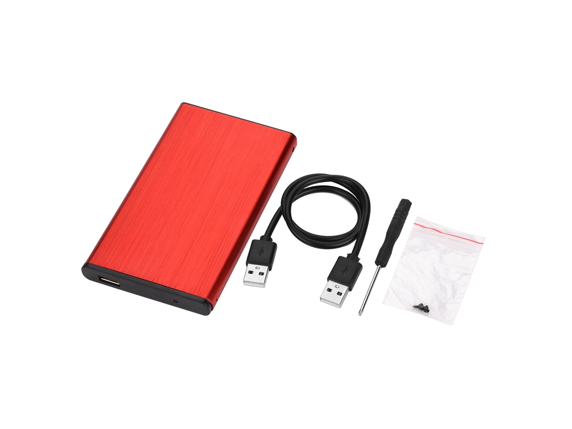 Enclosure Externo De Hd 2.5 Polegadas 480mbps Usb 2.0 Case Hot Plug - Vermelho