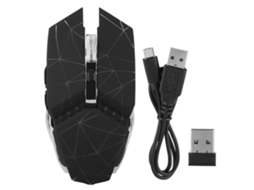Rato Sem Fio LAXISCREED 2.4ghz 7 Cores Luz Respirante