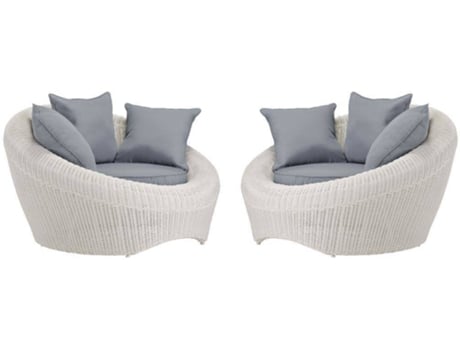 Poltrona de Jardim Whiteheaven MYLIA (Marfim - Resina - 101x107x66 cm)