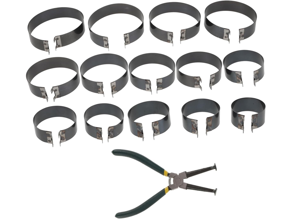 Kit De Compressor Com Anéis De Pistão, Ferramenta De Compressão Manual Ajustável E Braçadeira.