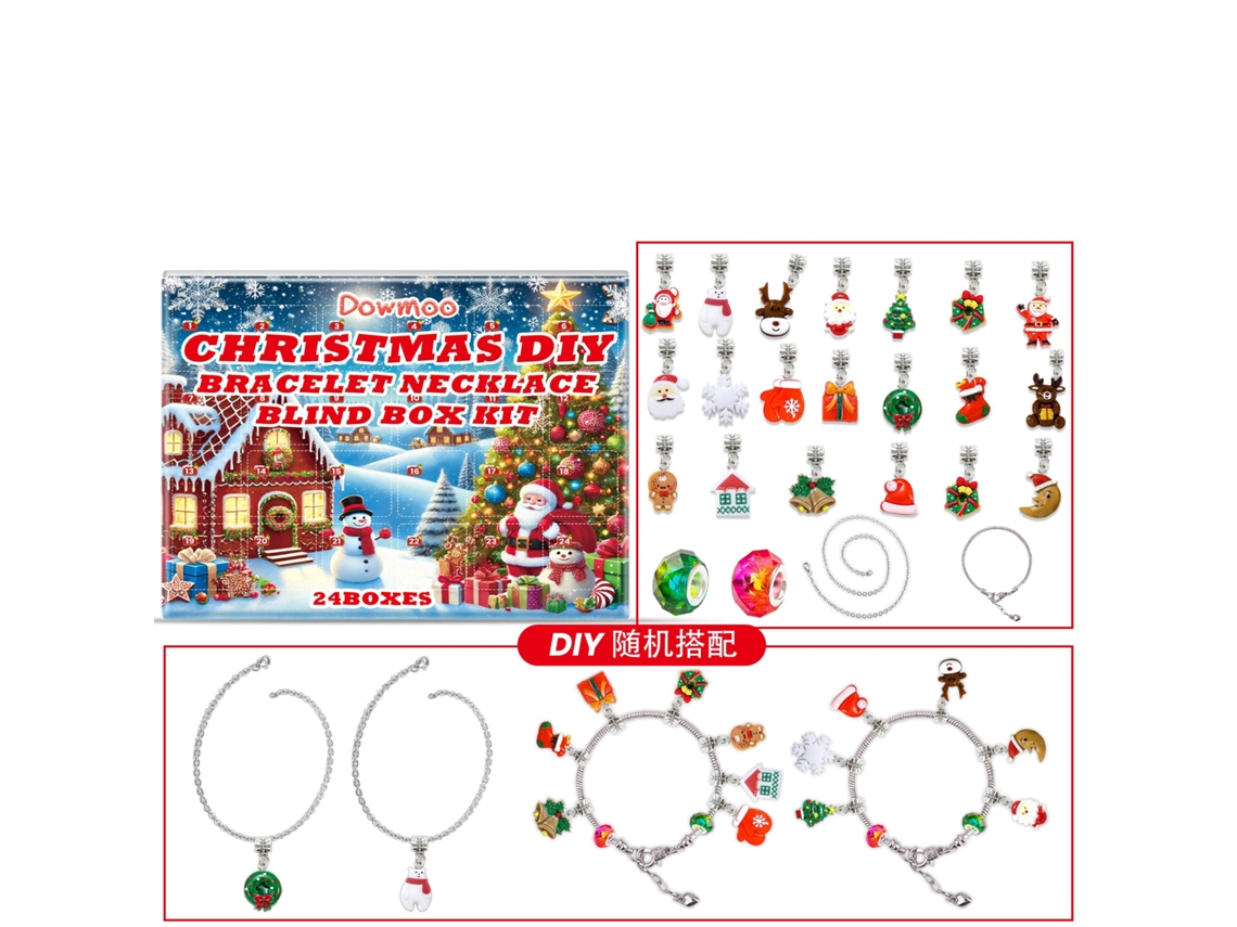 Pulseira Colar Natal Diy 24 grid Caixa Cega