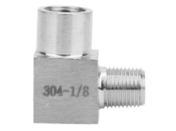 Conector De Cotovelo Rosca Bspp Fêmea Para Macho Aço Inoxidável 304 Rápido 1/8in