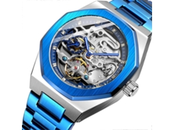 Relógio Masculino Automático Mecânico Totalmente Automático Forsining F980 Luminous Three Eye Six Shot Weekly Com Pulseira De Aço.