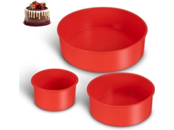 Conjunto De 3 Formas Redondas De Silicone De Alta, Antiaderentes