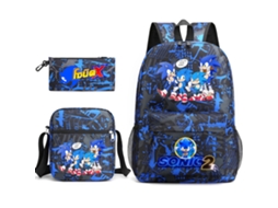 Mochila KOHREE de Estudante Sonic Conjunto de Três Peças