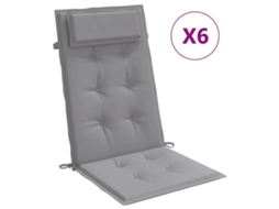Highback Chair Cushion, Highback Chair Cushions Vidaxl Cinzeto Tecido (n/a)